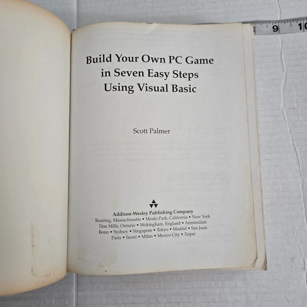 VTG 1996 Build Your Own PC Game Seven Easy Steps Visual Basic Book‎ w/ CD Palmer